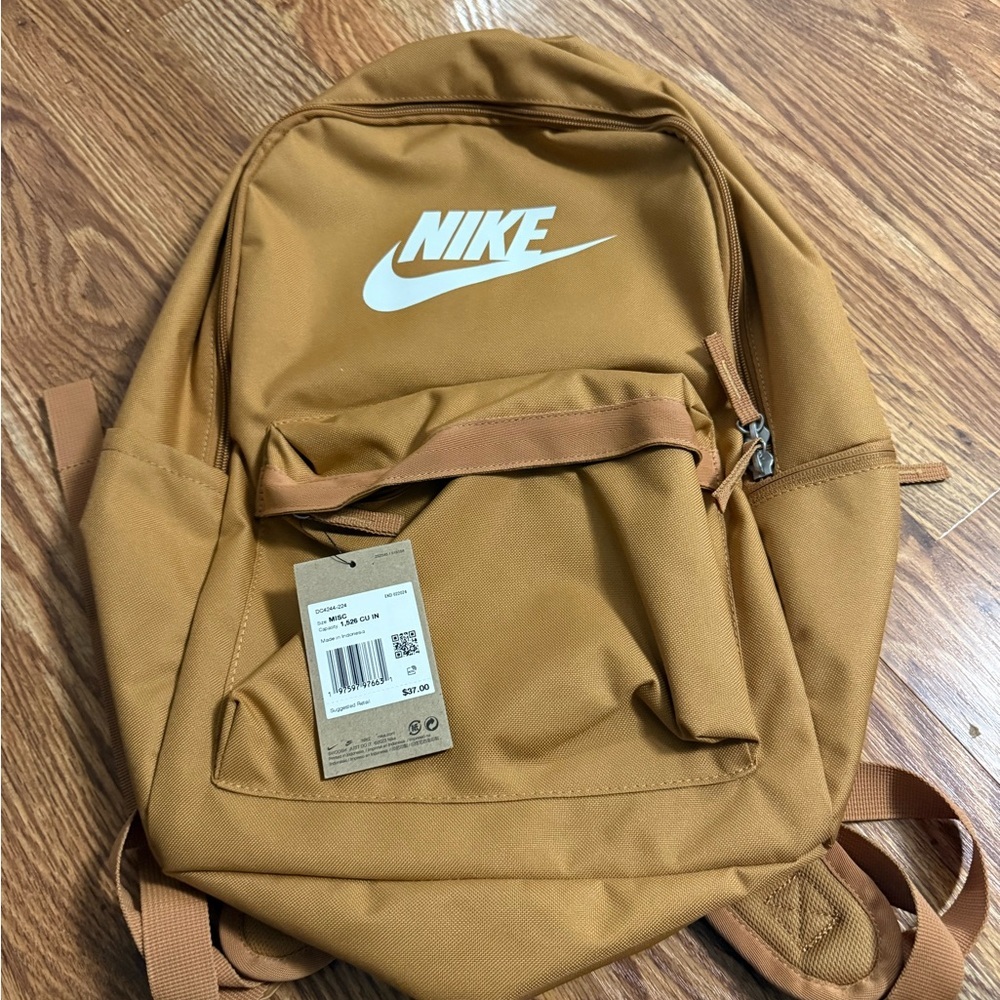 🆕 Nike Heritage Backpack Unisex Sports Bag Casual Travel Bag Brown DC4244-224 - Picture 2 of 8